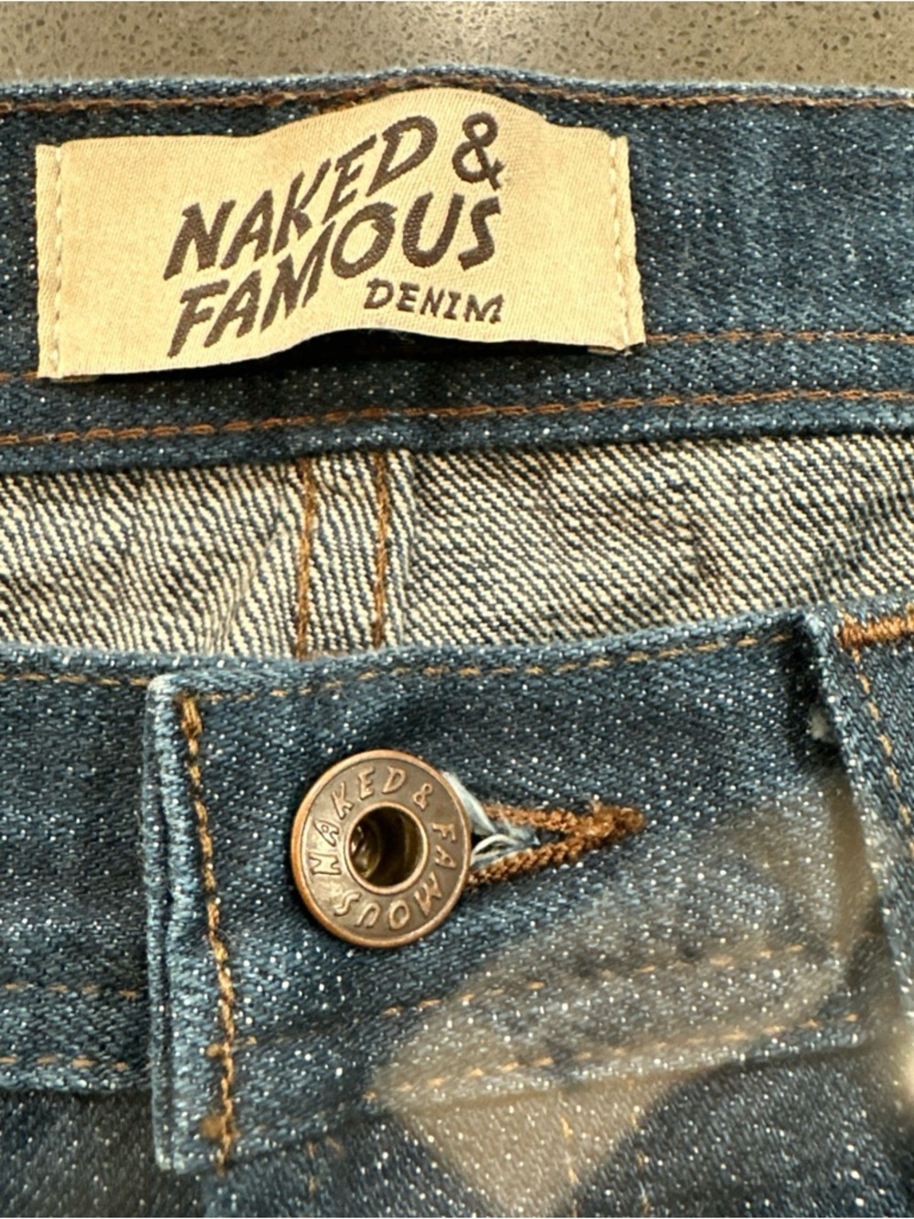 Naked and Famous weird guy Cut kawataro selvedge denim 36x30 - Picture 2 of 6